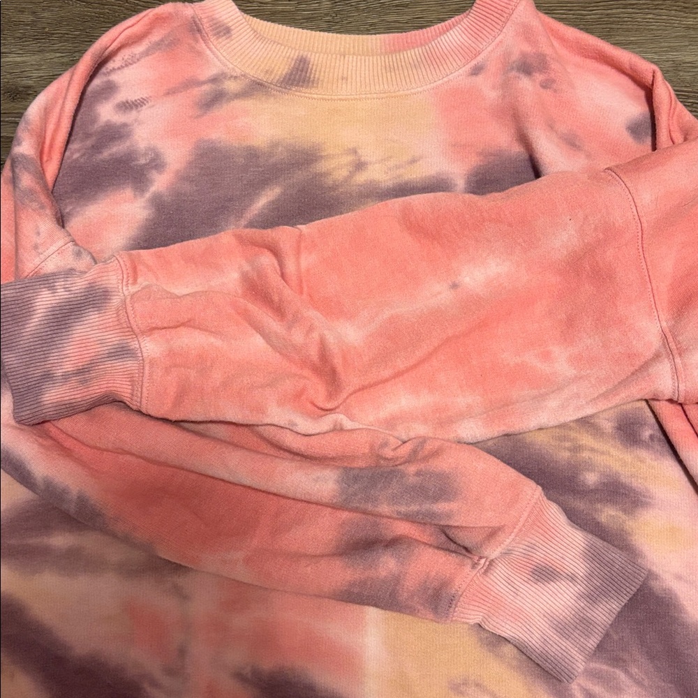so tie dye lounge life crewneck sweatshirt - Picture 2 of 4